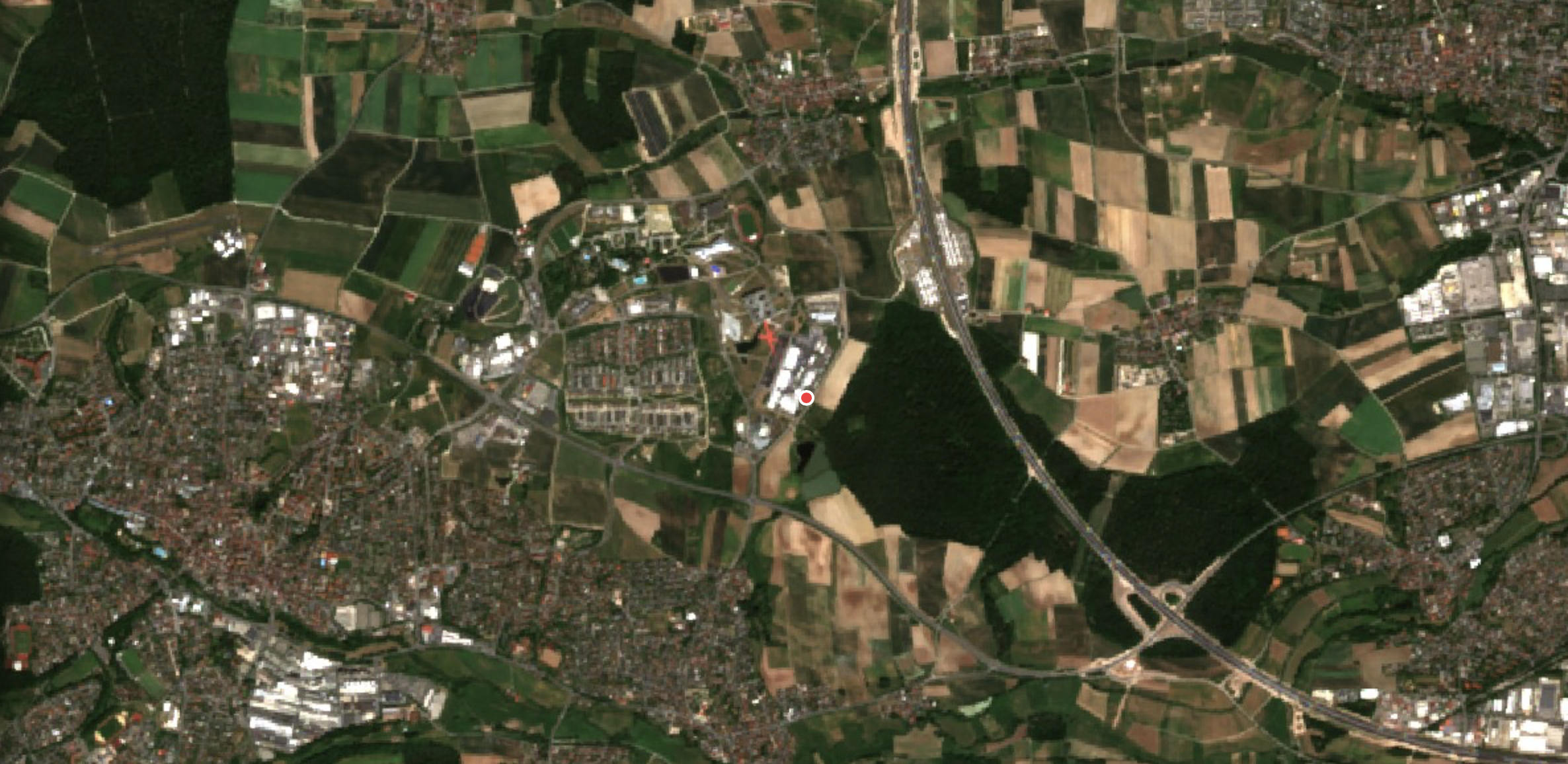 Sentinel-2 satellite view